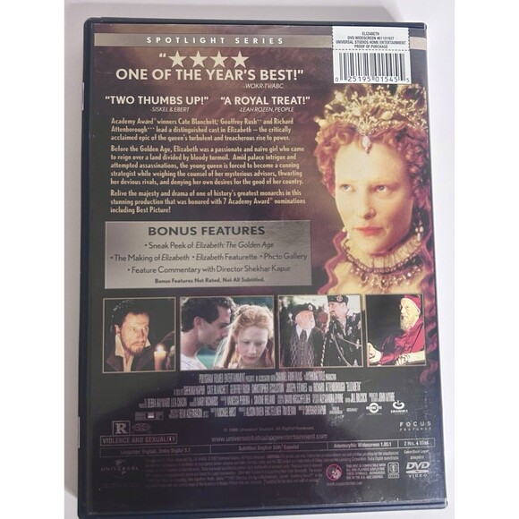 ELIZABETH & ELIZABETH THE GOLDEN AGE CATE BLANCHETT BOTH PRE-OWNED DVDS. TESTED. - Picture 5 of 9